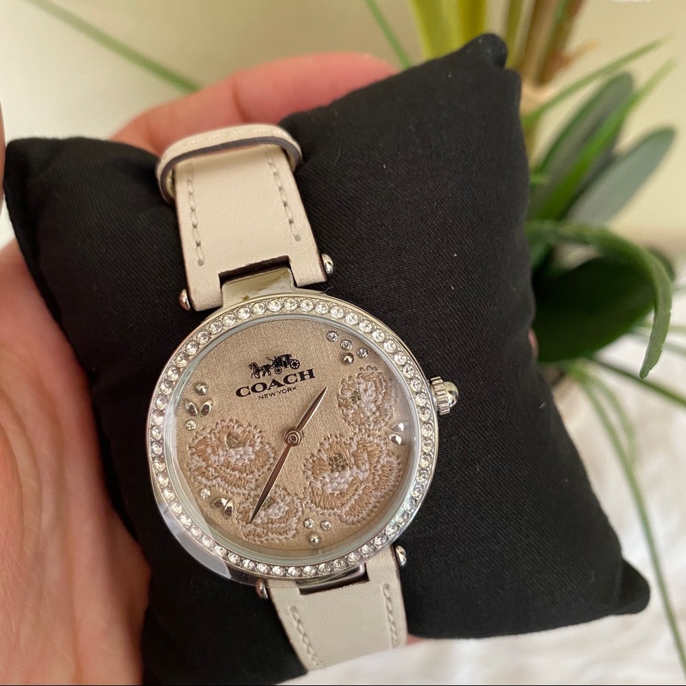 Coach woman park chalk leather 34mm watch - Picture 10 of 13
